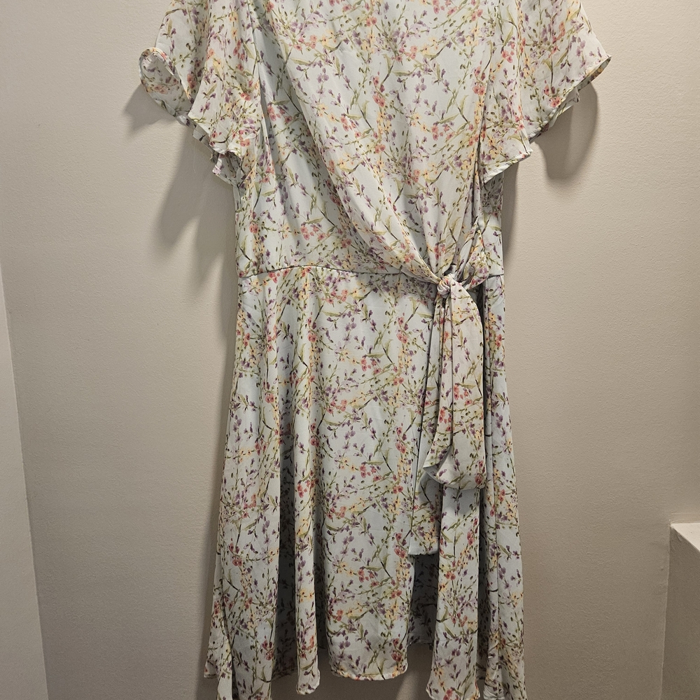 Nicole Miller Floral White Dress
